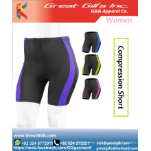 shorts de compressão curtos femininos elásticos Fábrica personalizada barata respirar livremente de alta compressão
